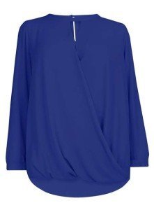 Dorothy Perkins Marine Blue Keyhole Detail Blouse Price: £28.00