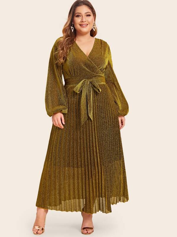 Pleated-Glitter-Dress