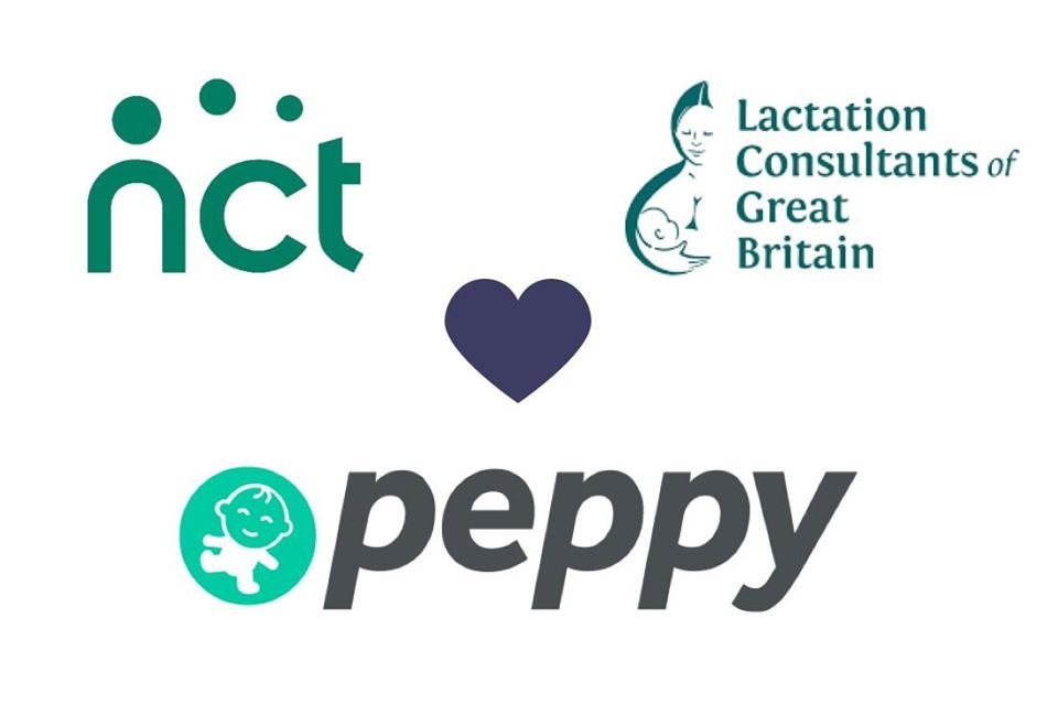 NCT peppy and Lactation Consultants of Great Britain logos