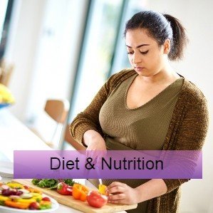 A woman prepares healthy food - research and guidelines on diet and nutrition