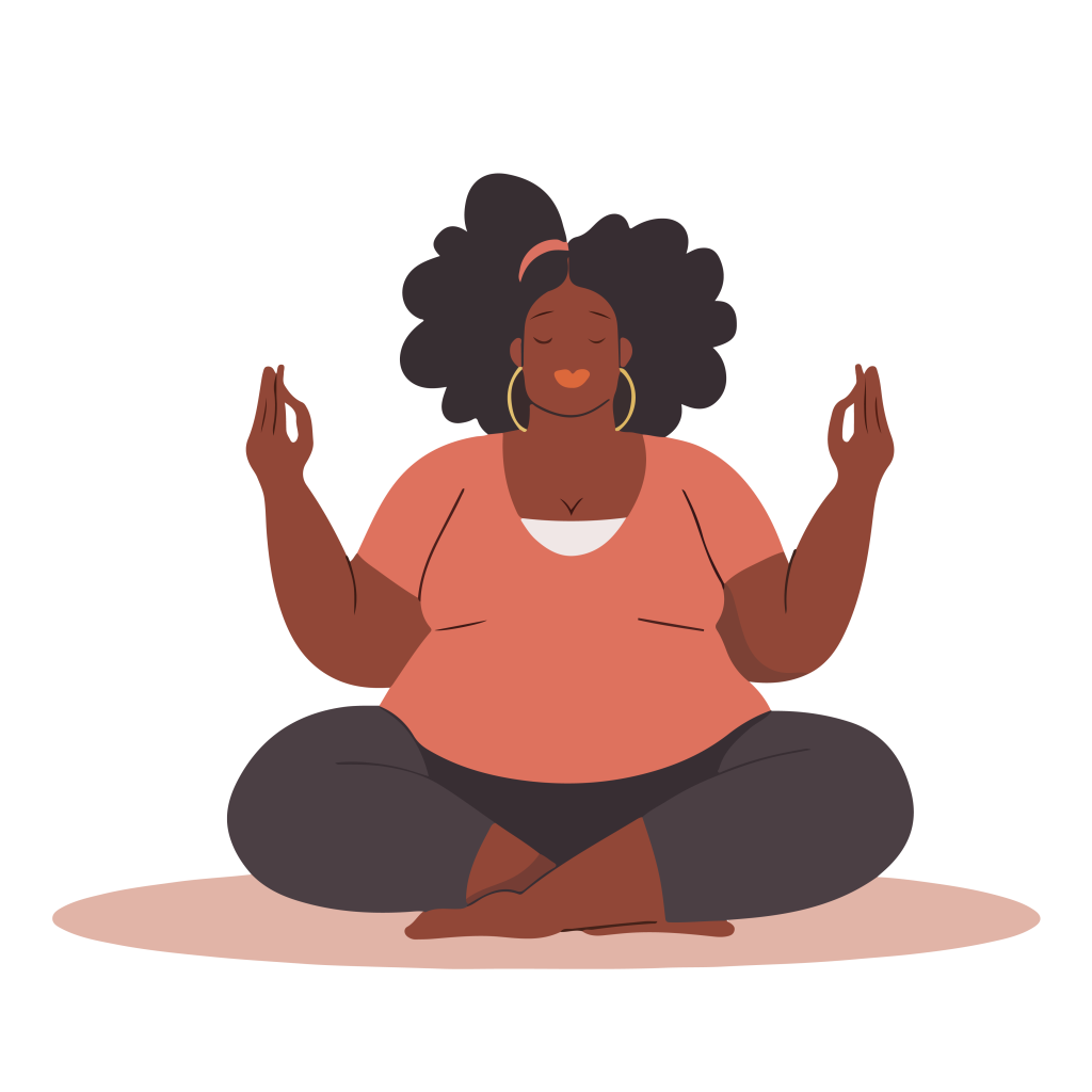 Voices for Choices Trafford Project Graphic of a pregnant woman practicing yoga