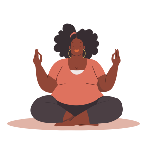 Voices for Choices Trafford Project Graphic of a pregnant woman practicing yoga